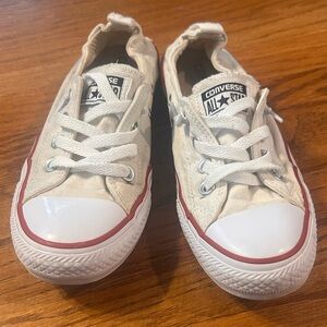 Converse All Star Canvas Sneakers with Red Trim - women’s size 7